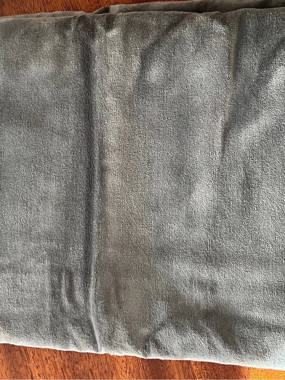 Quince Cotton Velvet Blackout Curtain Panel in Slate 48x96